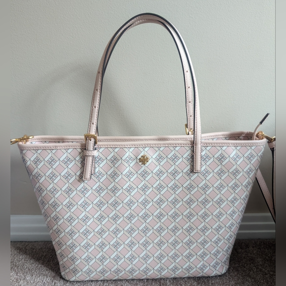 NWT Tory Burch Geo Tote Bag with Crossbody Strap